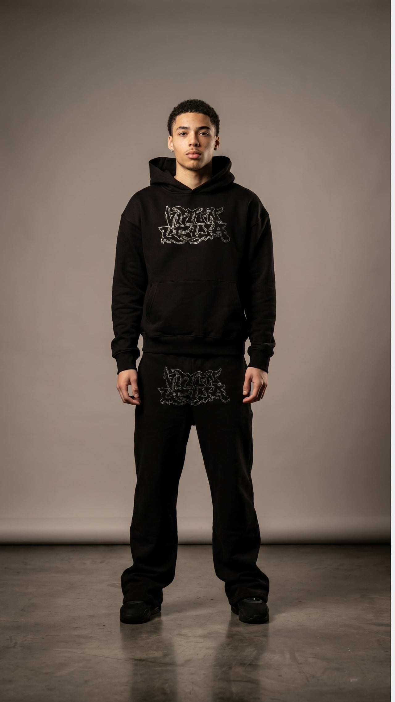 Iced Out Tracksuit Bundle Black/White