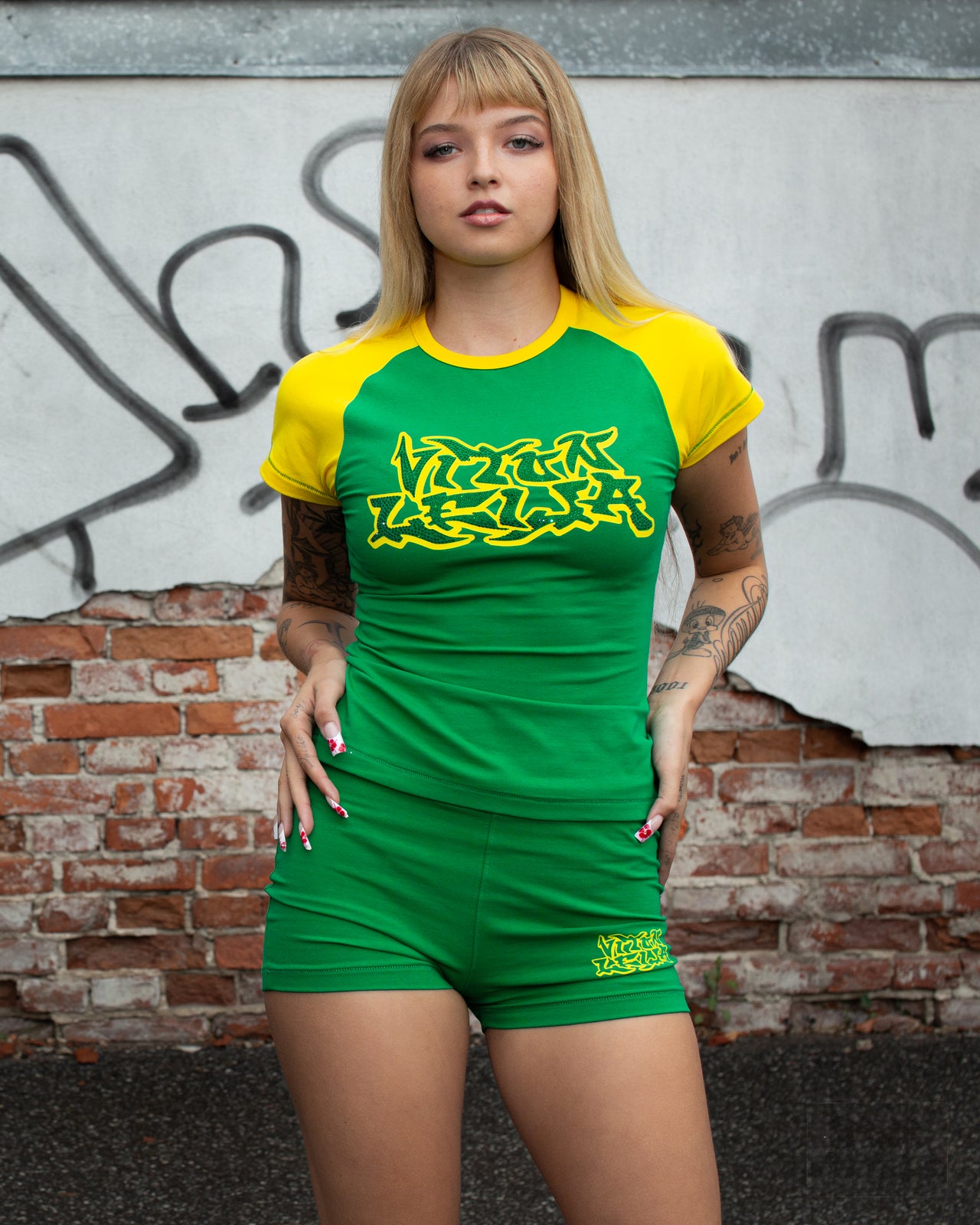 Iced out Baby Set Brazil (Tee + Shorts)