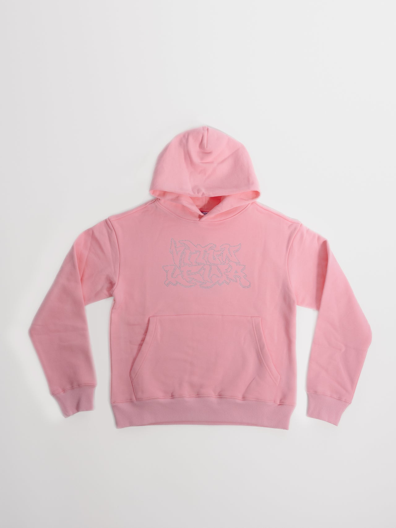 Pink/White Iced Out Hoodie