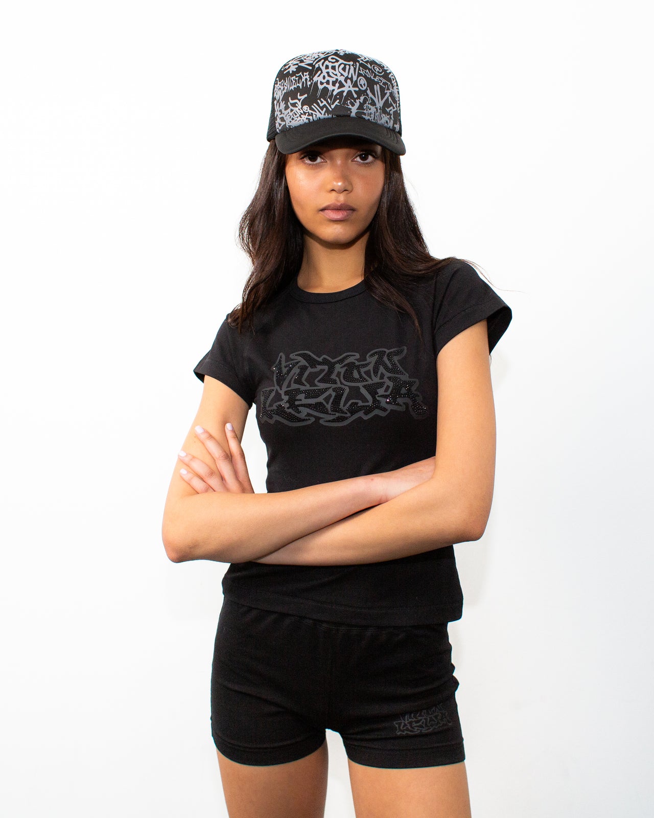 Iced out Baby Set Black (Tee + Shorts)