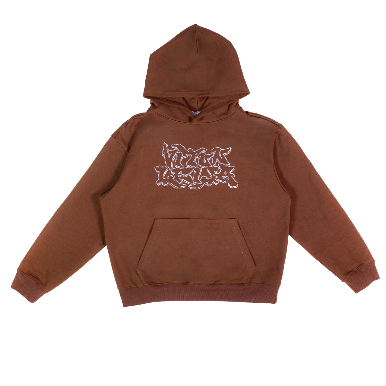 Brown Iced out Hoodie