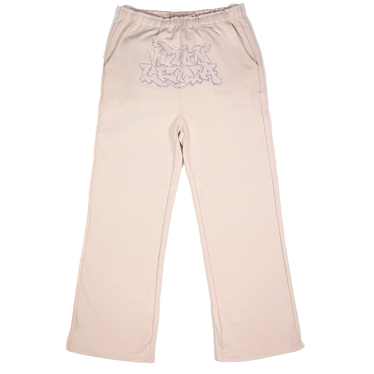 Beige Iced Out Pants