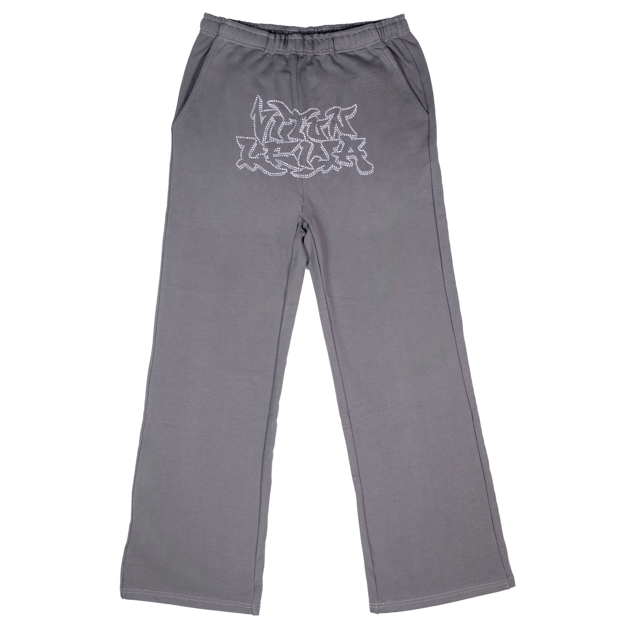 Grey Iced Out Pants