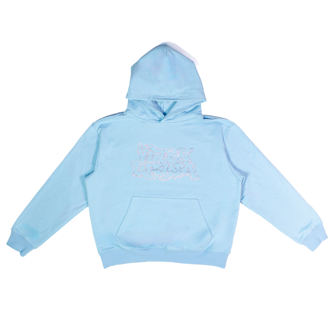 Baby Blue Iced out Hoodie