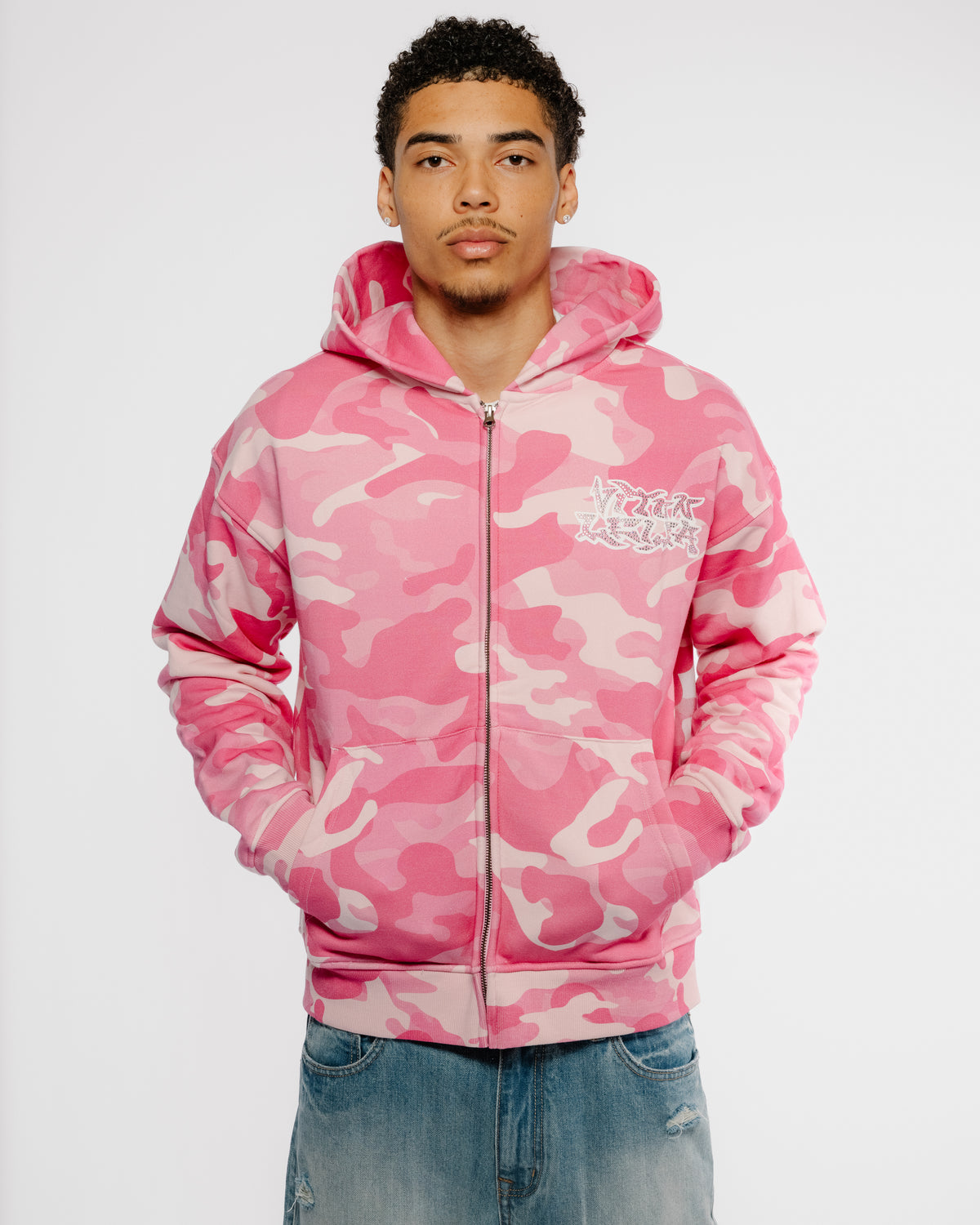 Signature Hoodie Camo Pink
