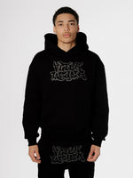 Black/White Iced Out Hoodie