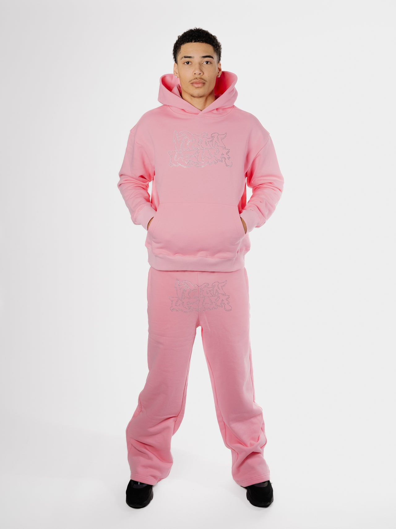 Iced Out Tracksuit Bundle Pink/White