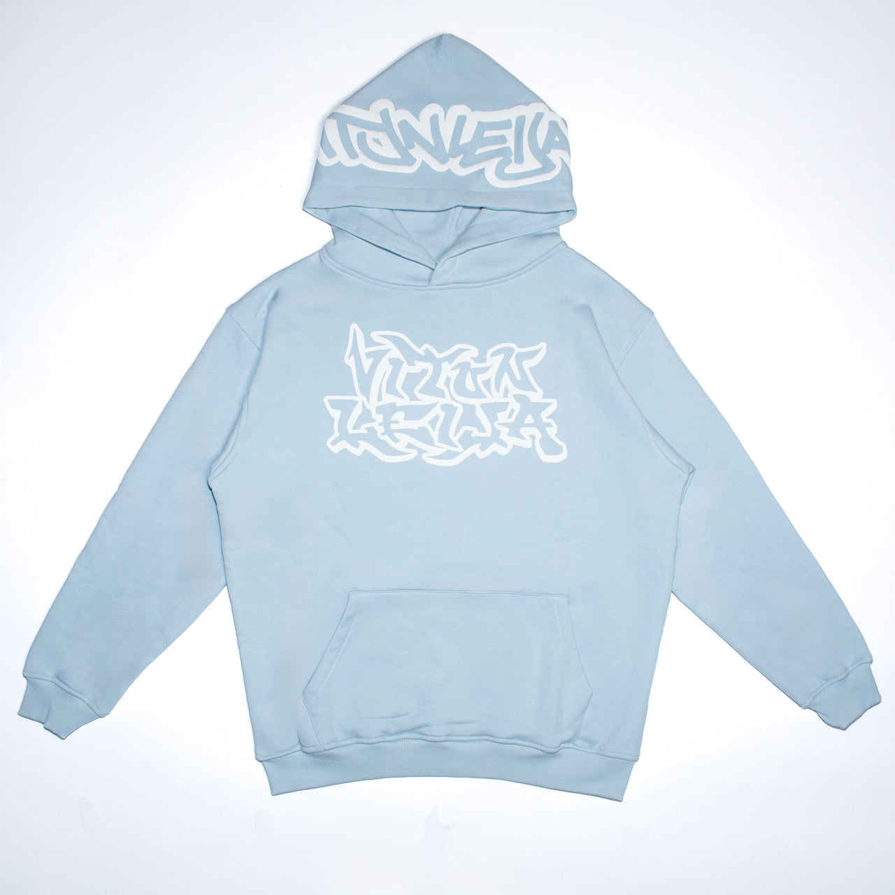 vitunleija® Graffiti Hoodie - Baby Blue