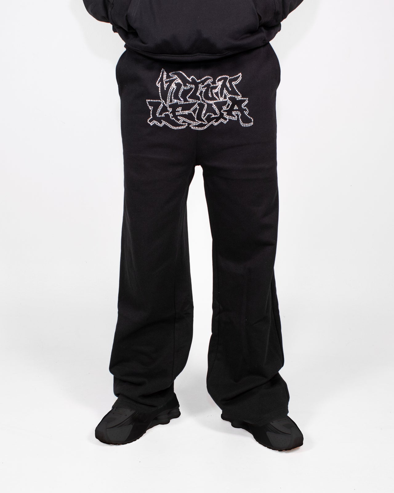 Black/White Iced Out Pants